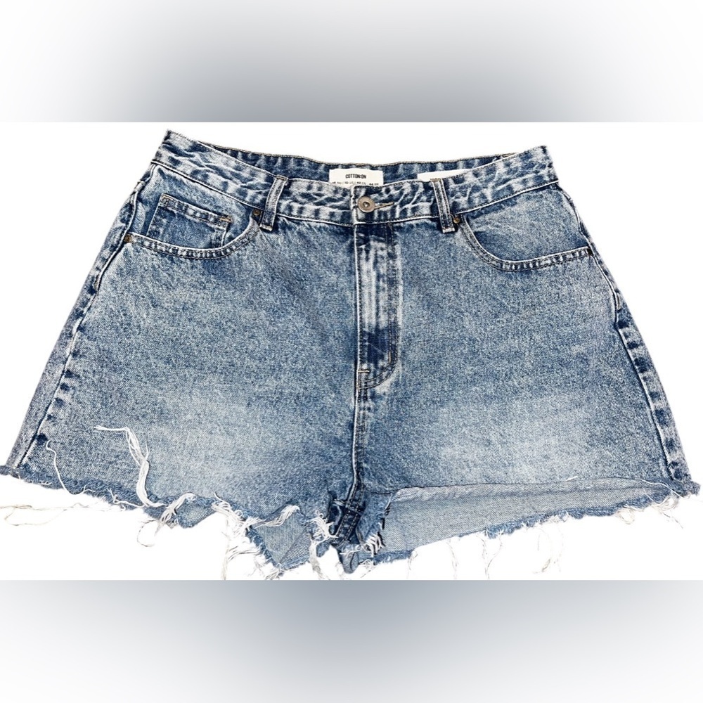 Cotton On High Rise Mom Denim Shorts